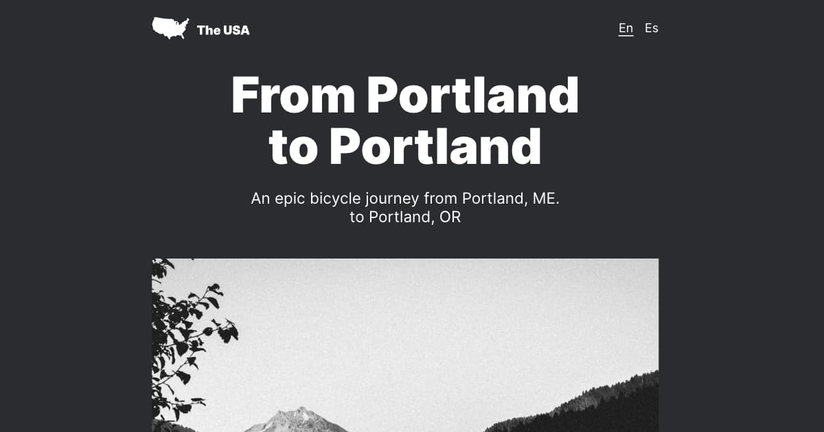 Portfolio project From Portland to Portland